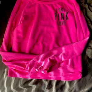 Vs pink sweat shirt